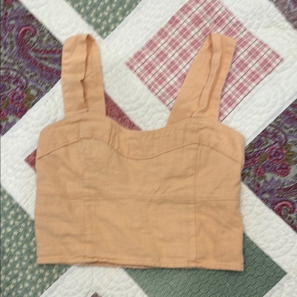 Abercrombie & Fitch Tops - Abercrombie & Fitch Yellow Fitted Bustier Tank Top